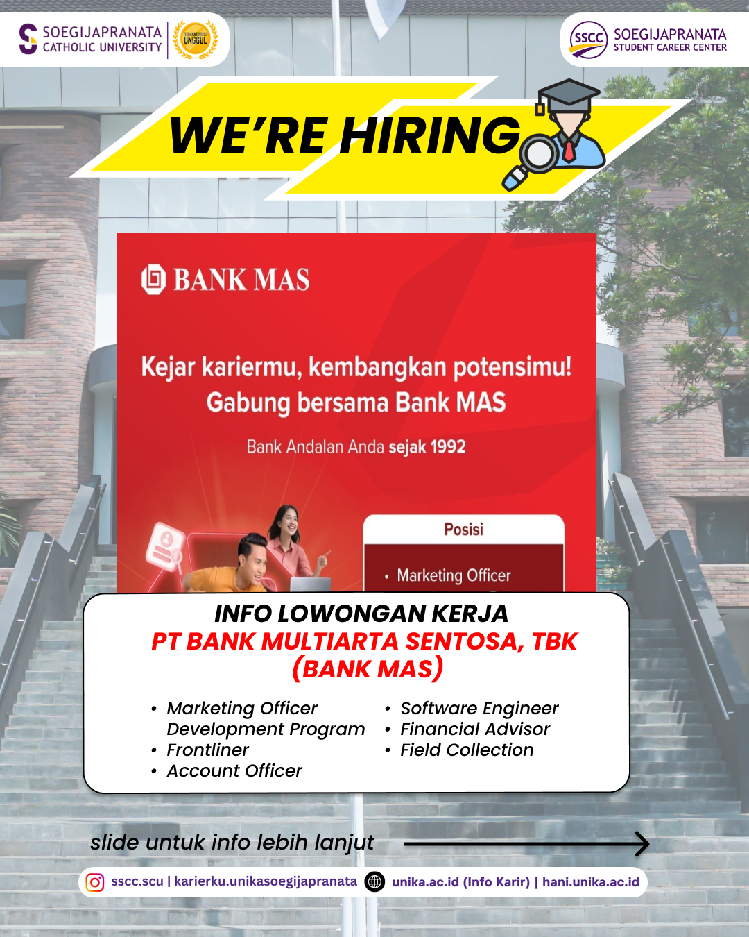 Loker Mei 2025 – PT Bank Multiarta Sentosa, Tbk (Bank MAS) || Job Vacancy