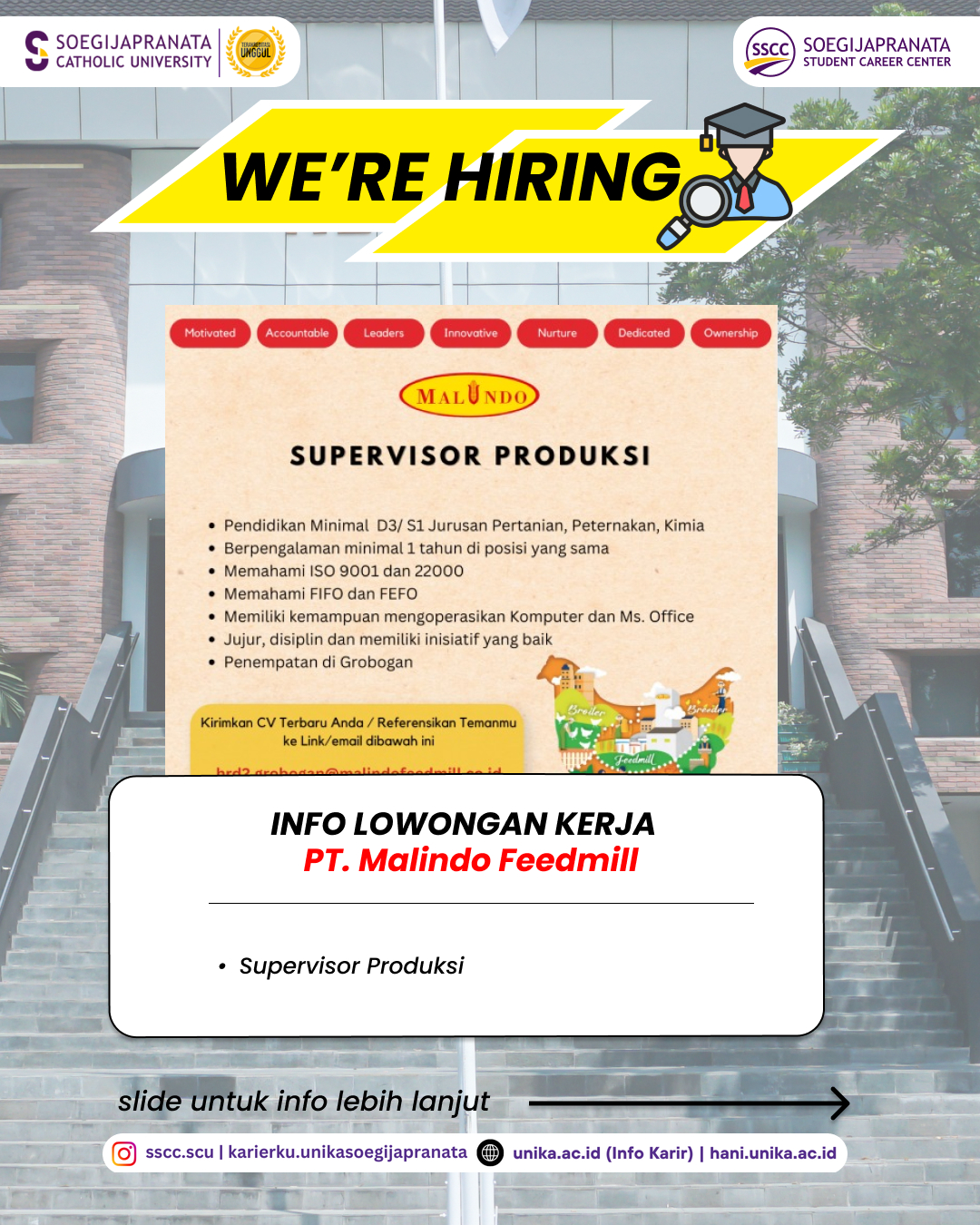 Loker Juni 2025 – PT Malindo Feedmill || SPV Produksi