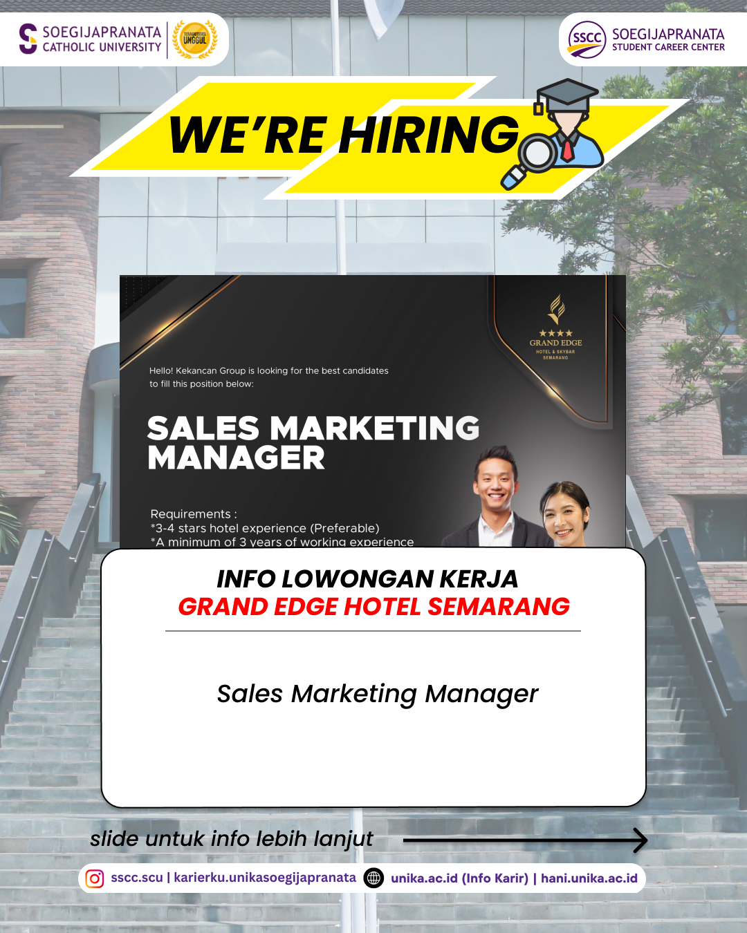 Loker Juli 2025 – GRAND EDGE HOTEL SEMARANG || Job Vacancy