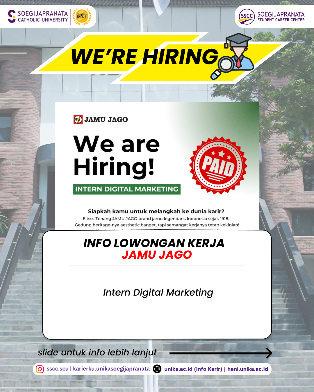Loker Juli 2025 – JAMU JAGO || Info Internship
