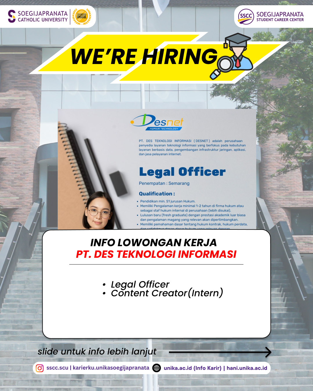 Loker Juli 2025 – PT. DES TEKNOLOGI INFORMASI || Job Vacancy
