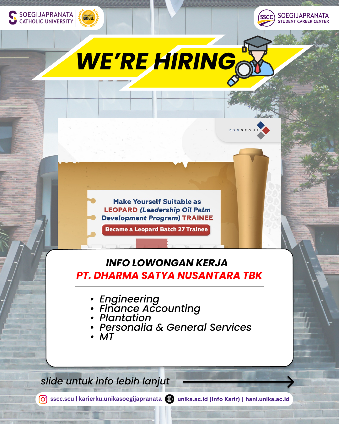 Loker Juli 2025 – PT. DHARMA SATYA NUSANTARA || Job Vacancy