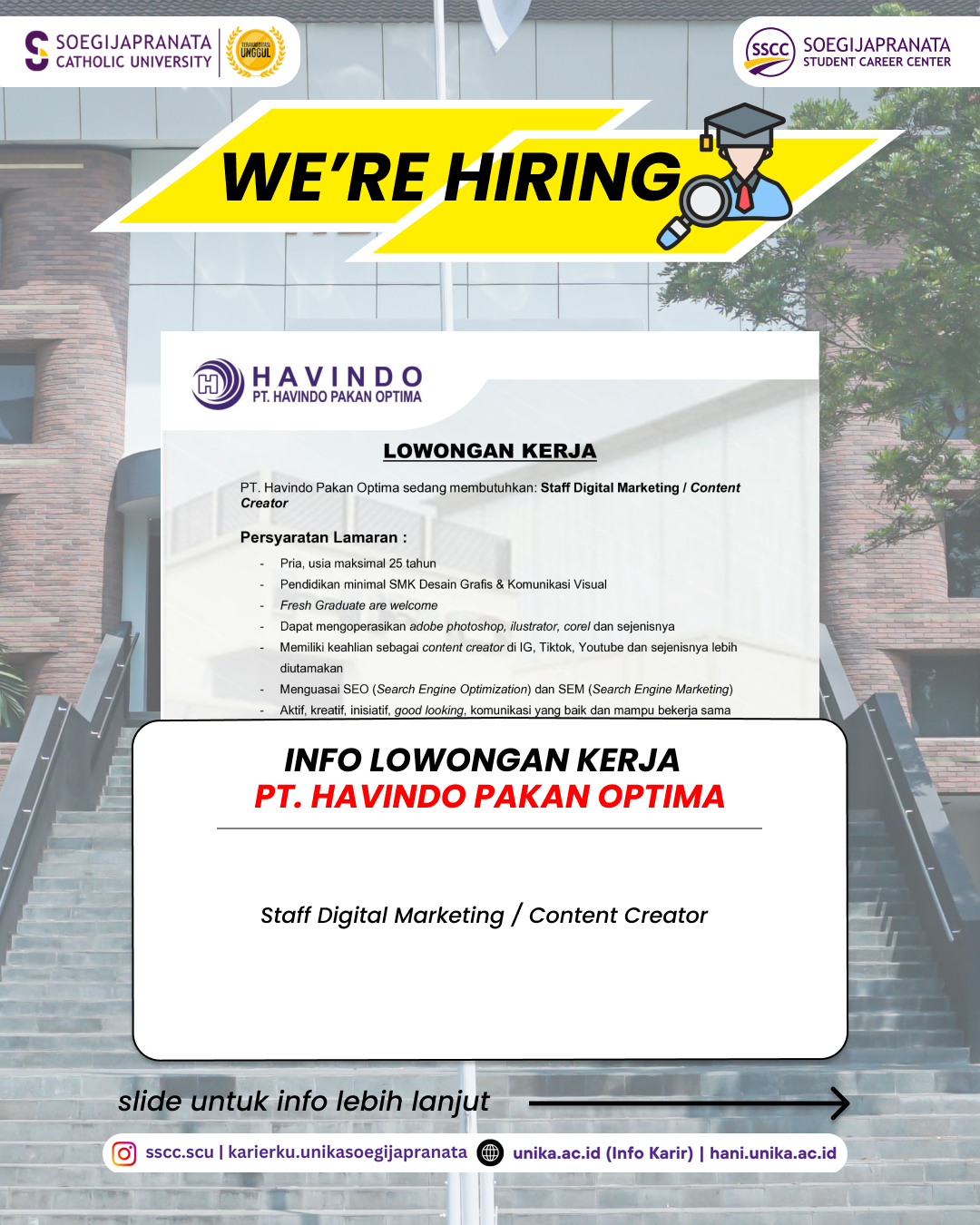 Loker Juli 2025 – PT HAVINDO PAKAN OPTIMA || Job Vacancy