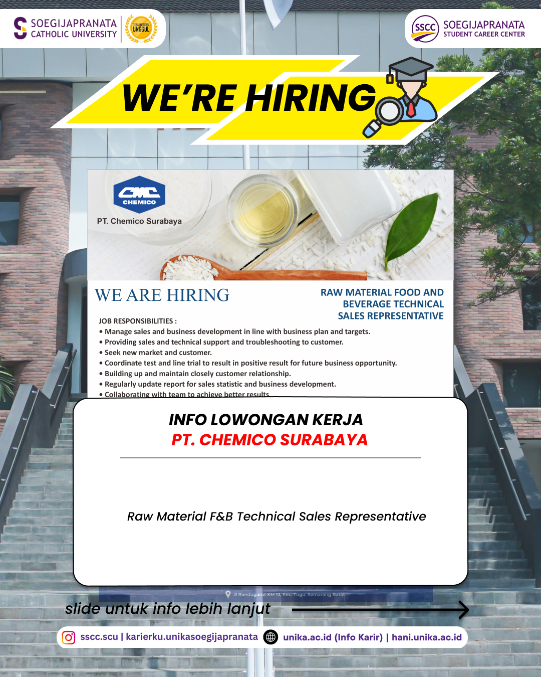 Loker Juli 2025 – PT. CHEMICO SURABAYA || Job Vacancy