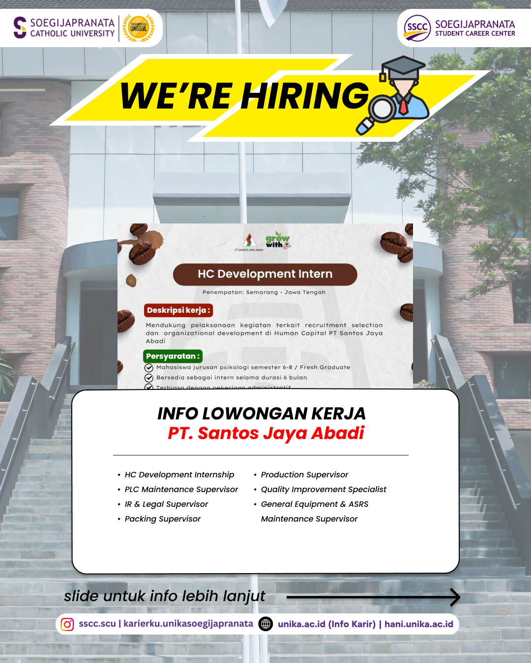 Loker Juli 2025 – PT. Santos Jaya Abadi Semarang || Job Vacancy