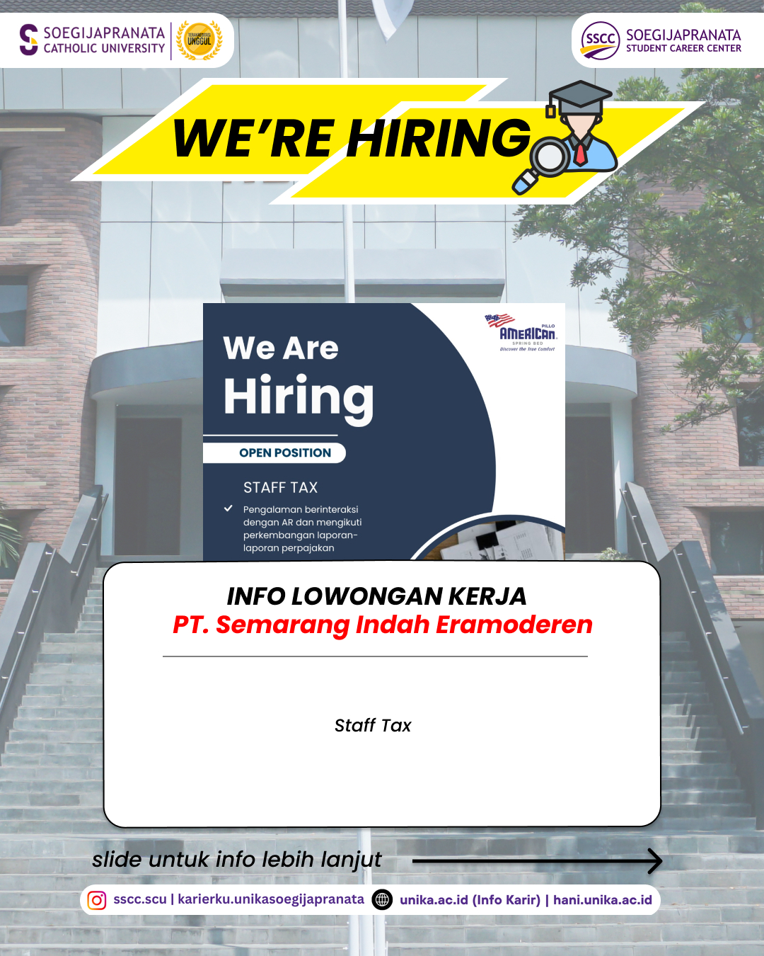 Loker Juli 2025 – PT. Semarang Indah Eramoderen || Job Vacancy