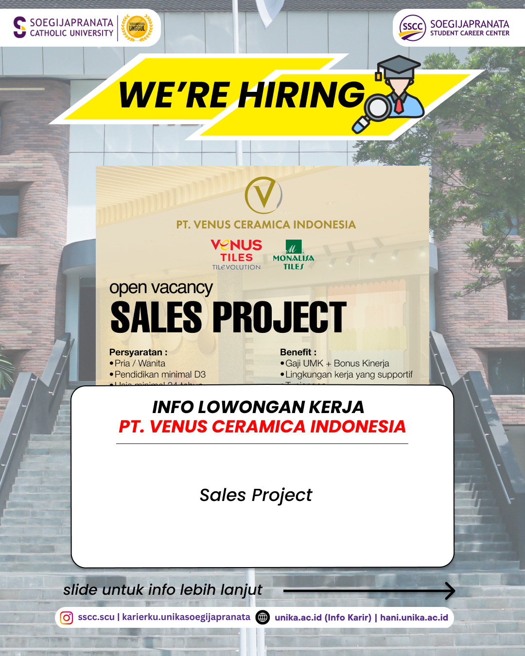 Loker Juli 2025 – PT. Venus Ceramica Indonesia || Job Vacancy