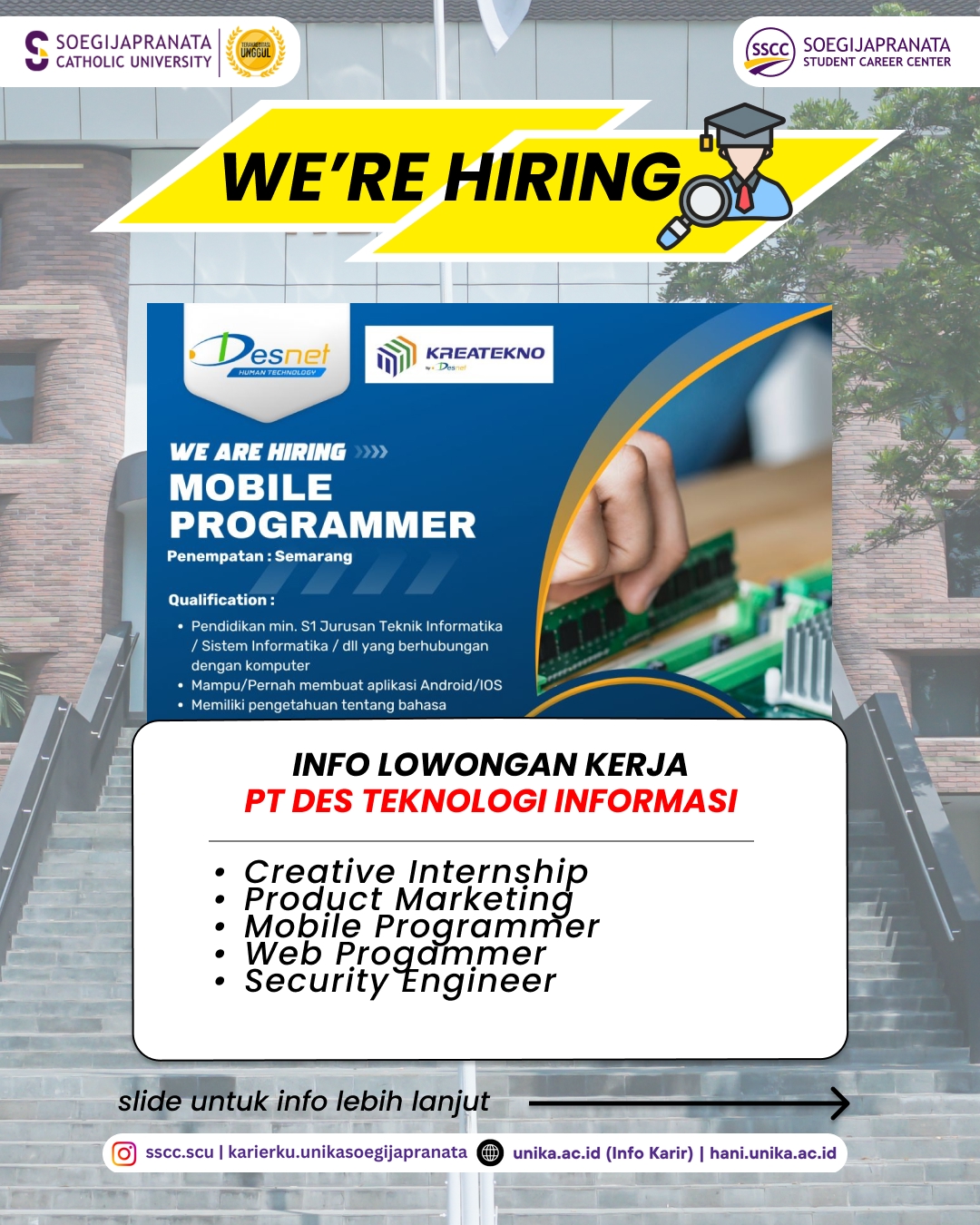 Loker Agustus 2025 – PT. DES TEKNOLOGI INFORMASI || Job Vacancy