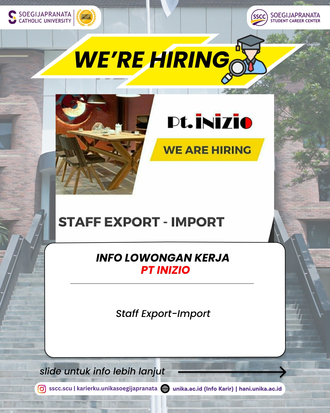 Loker Agustus 2025 – PT INIZIO || Job Vacancy