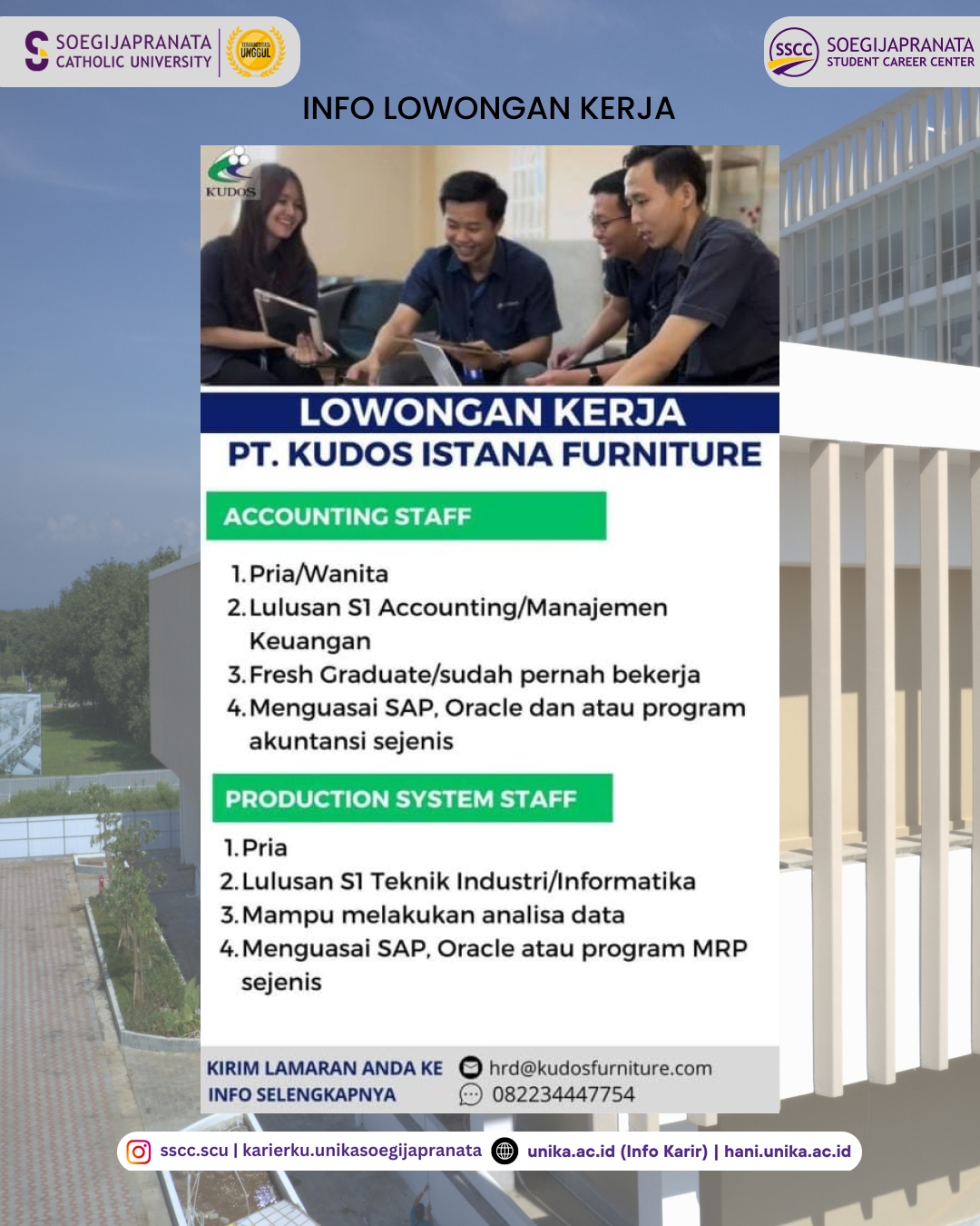Loker Agustus 2025 – PT KUDOS ISTANA FURNITURE || Job Vacancy