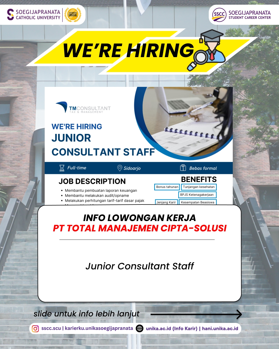 Loker Agustus 2025 – PT TOTAL MANAJEMEN CIPTA-SOLUSI || Job Vacancy