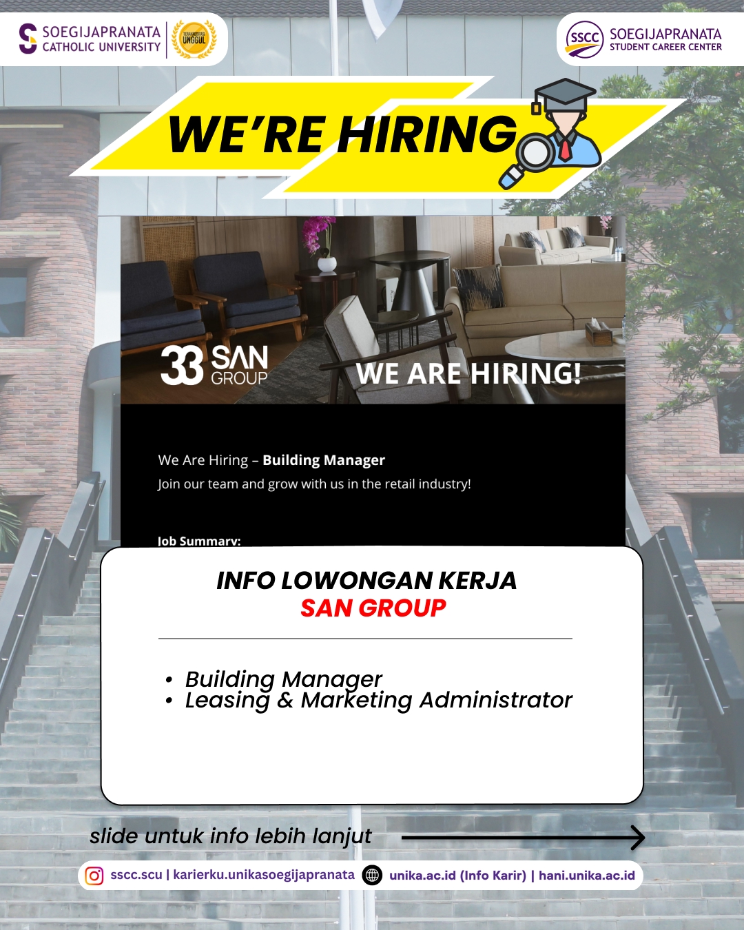 Loker Agustus 2025 – SAN GROUP || Job Vacancy