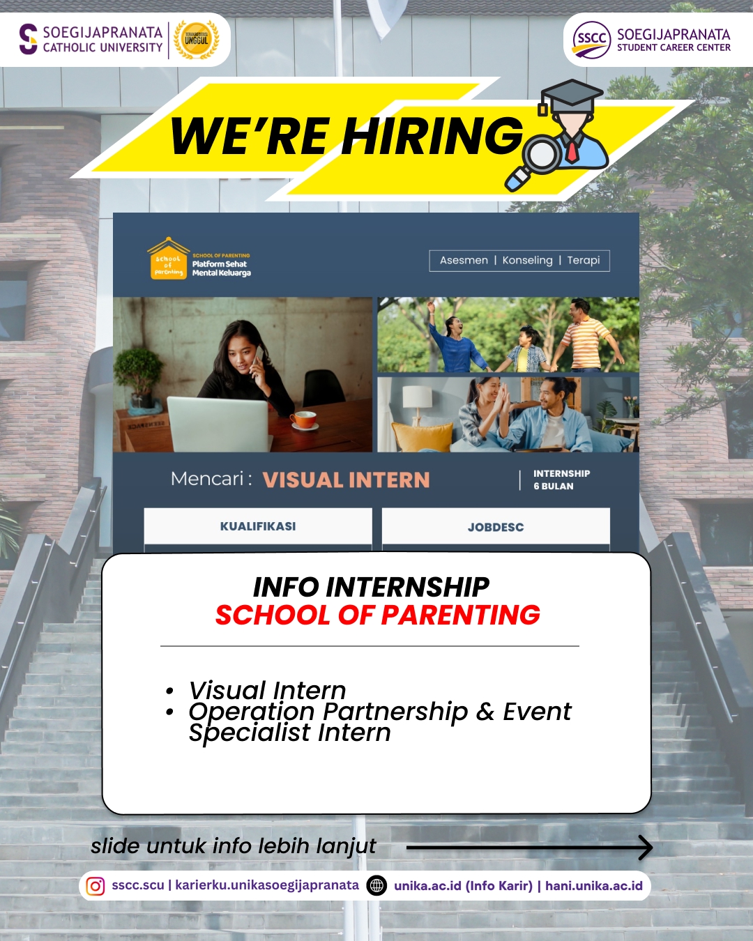 Loker Agustus 2025 – SCHOOL OF PARENTING || Job Vacancy
