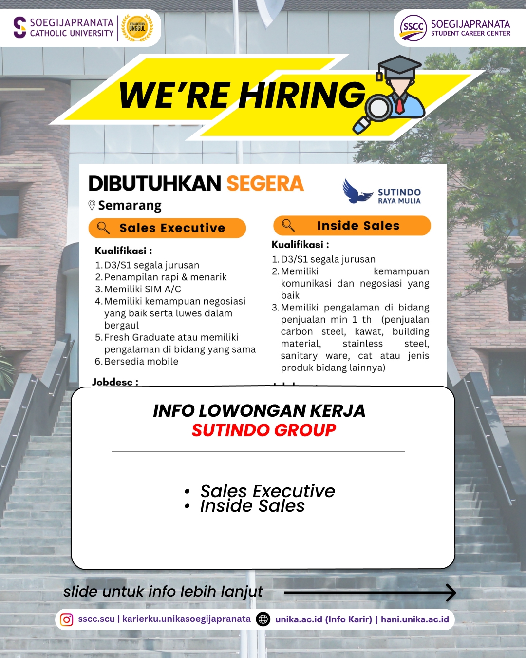 Loker Agustus 2025 – SUTINDO GROUP || Job Vacancy
