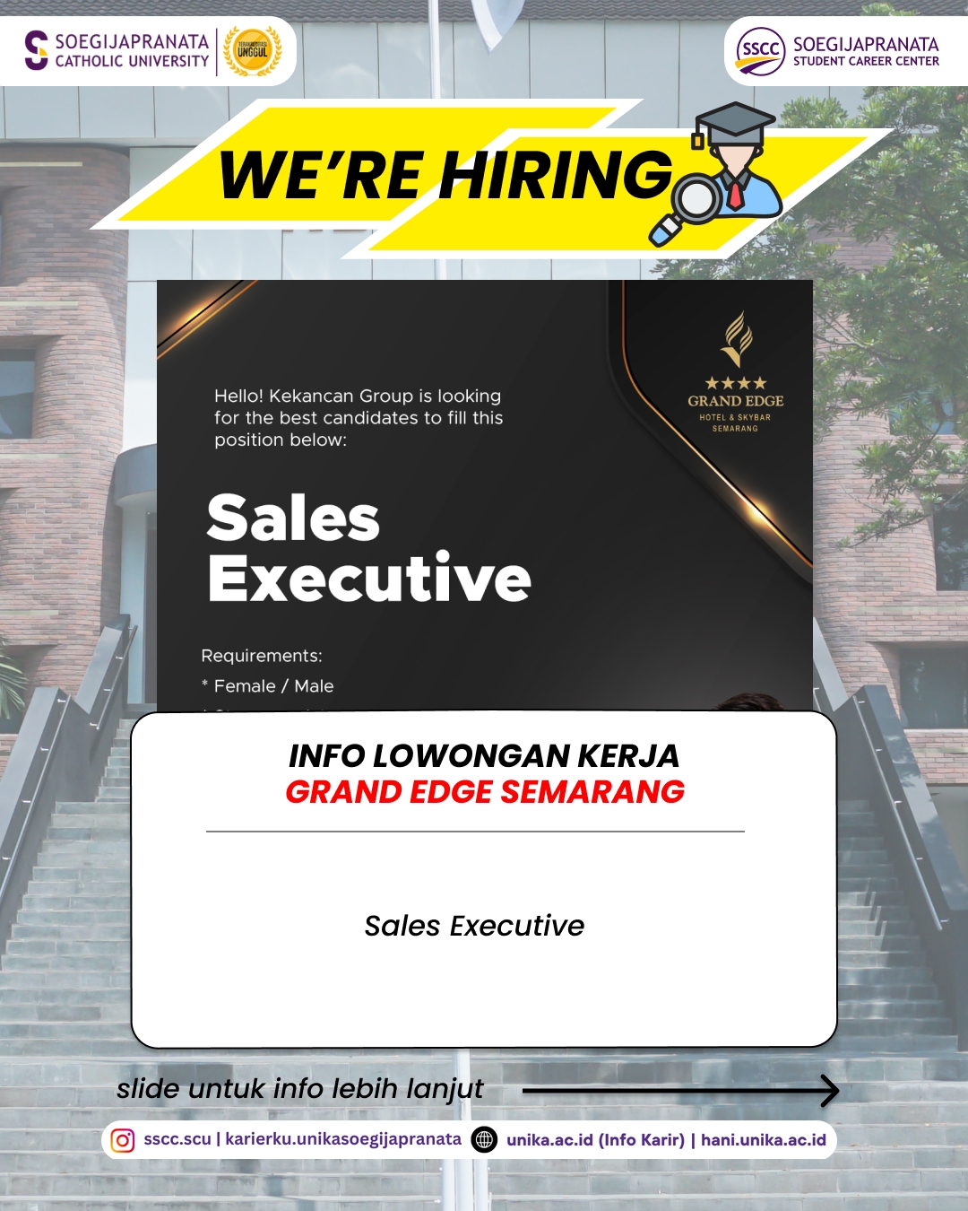 Loker September 2025 – GRAND EDGE HOTEL SEMARANG || Job Vacancy