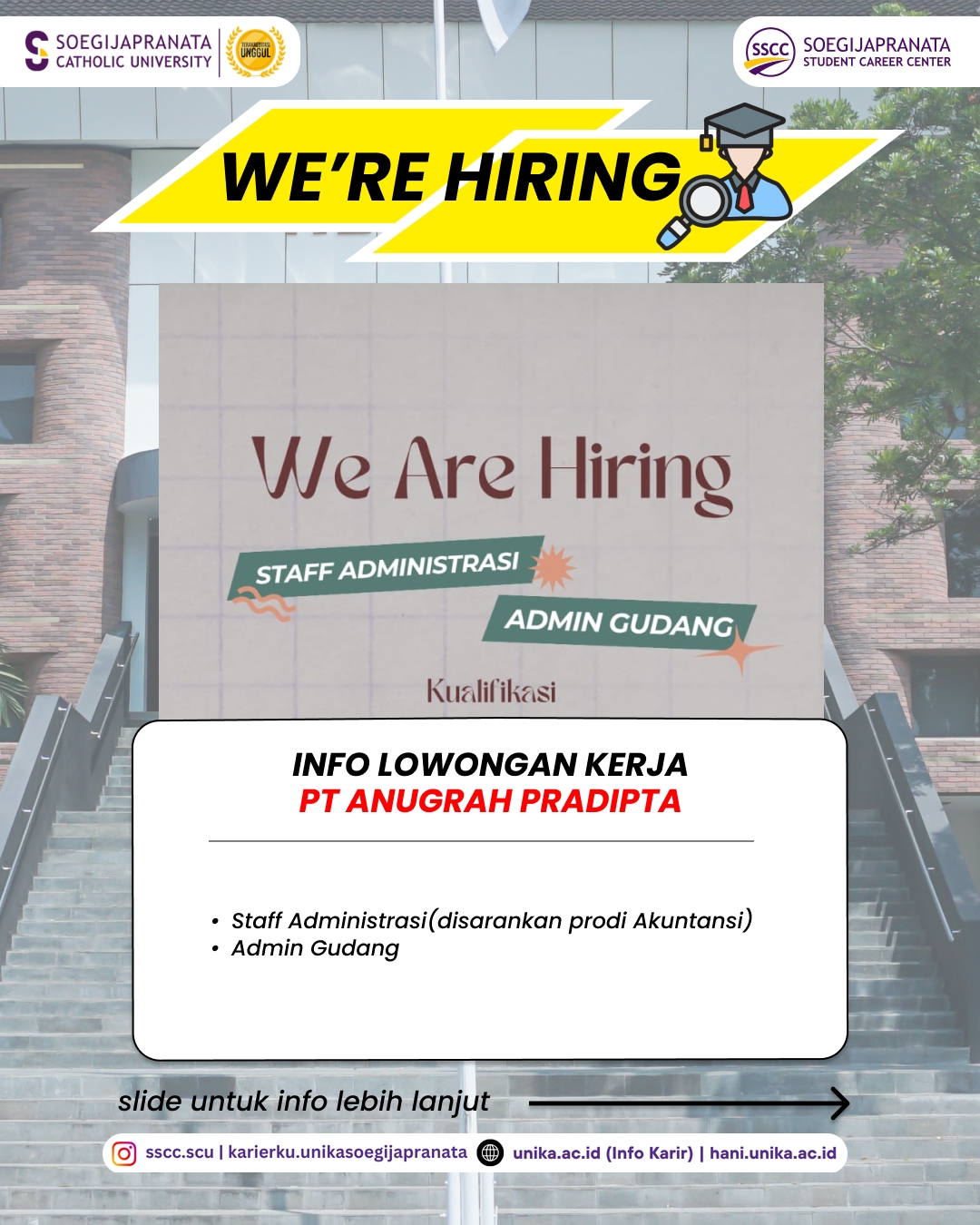 Loker September 2025 – PT ANUGRAH PRADIPTA || Job Vacancy