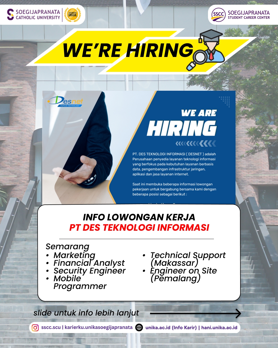 Loker September 2025 – PT DES TEKNOLOGI INFORMASI(DESNET) || Job Vacancy