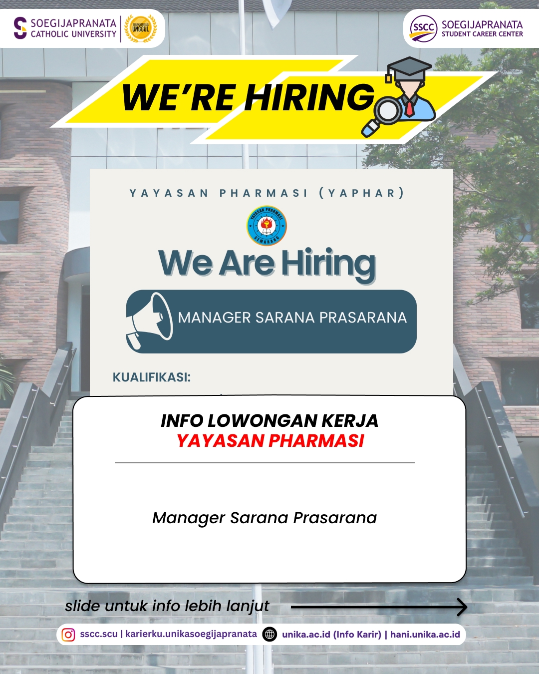 Loker September 2025 – YAYASAN PHARMASI || Job Vacancy