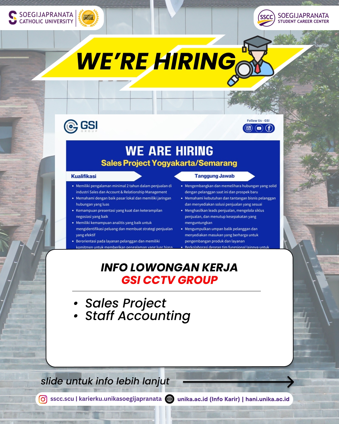 Loker Oktober 2025 – GSI CCTV Group || Job Vacancy