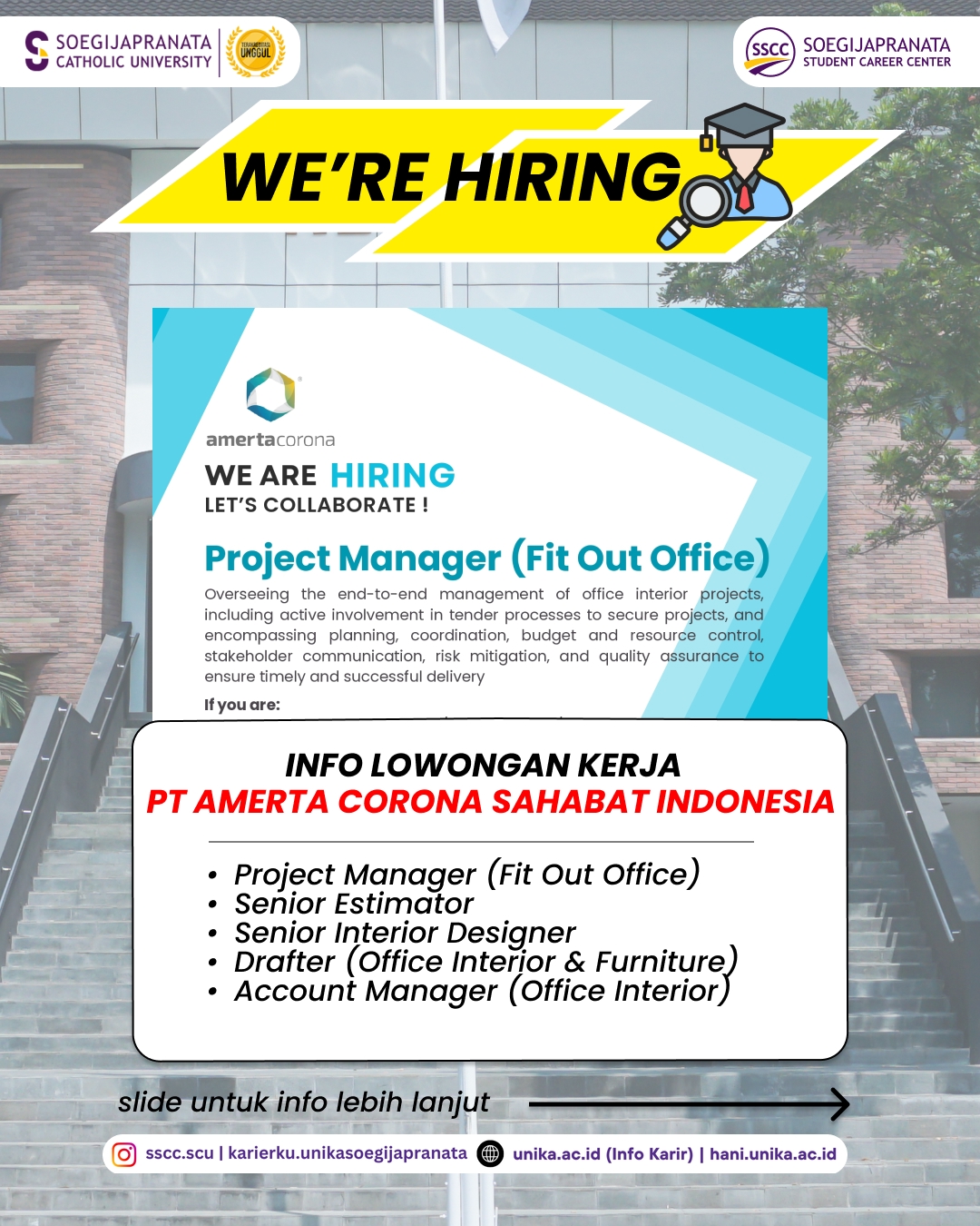 Loker Oktober 2025 – PT Amerta Corona Sahabat Indonesia || Job Vacancy
