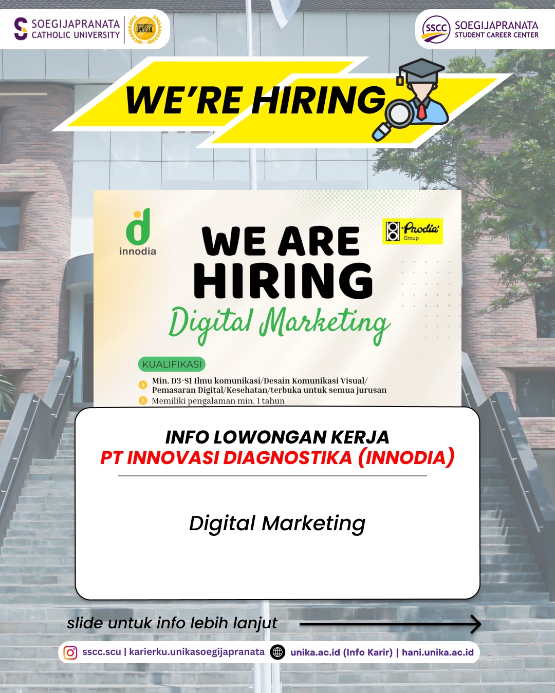 Loker Oktober 2025 – PT Innovasi Diagnostika (Innodia) || Job Vacancy