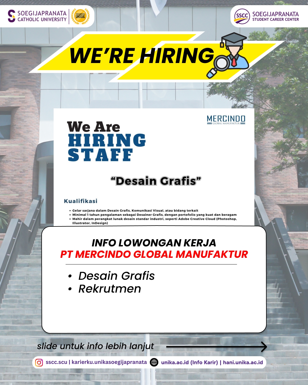 Loker Oktober 2025 – PT Mercindo Global Manufaktur || Job Vacancy