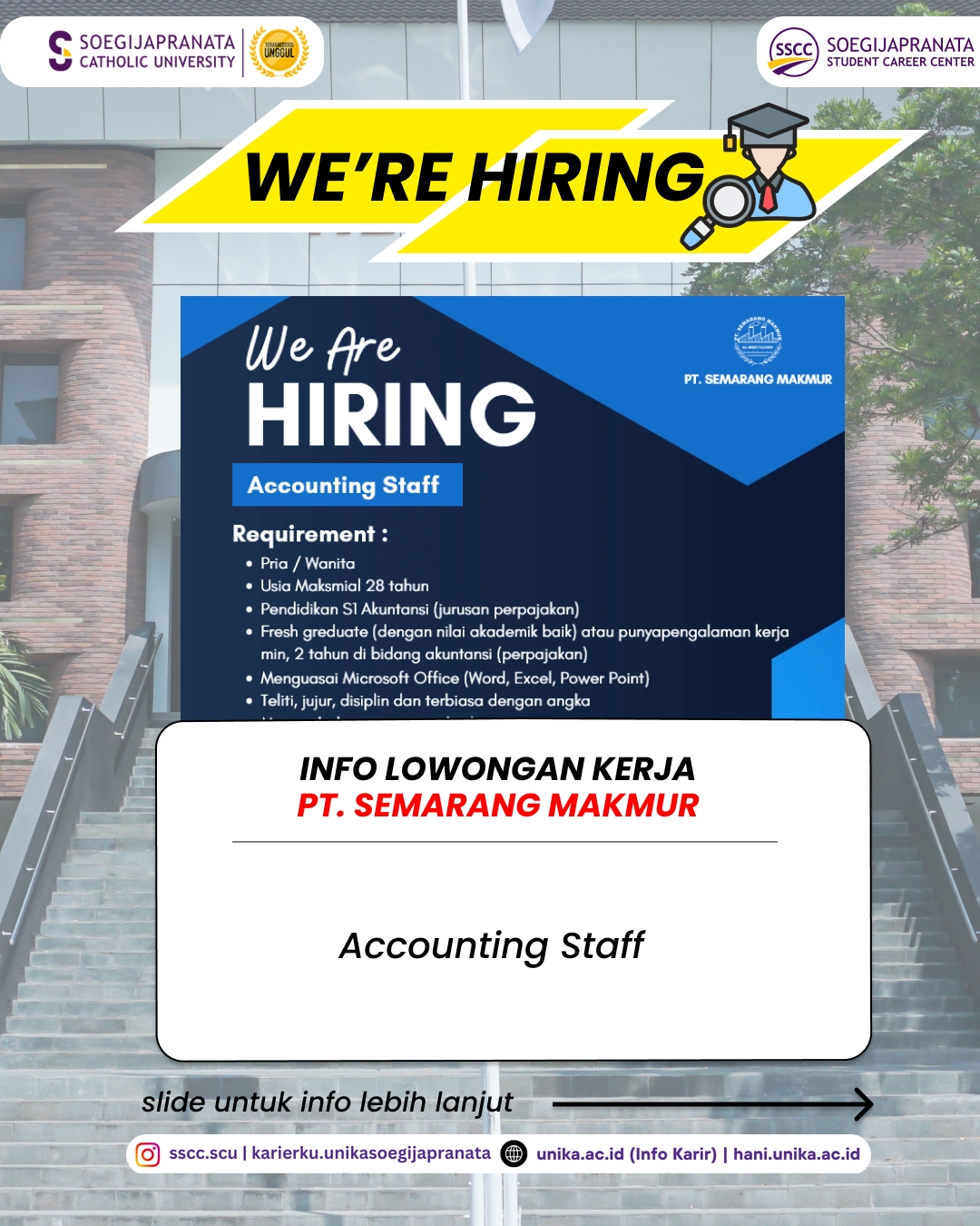Loker Oktober 2025 – PT. SEMARANG MAKMUR (Member of Kerismas Group) || Job Vacancy