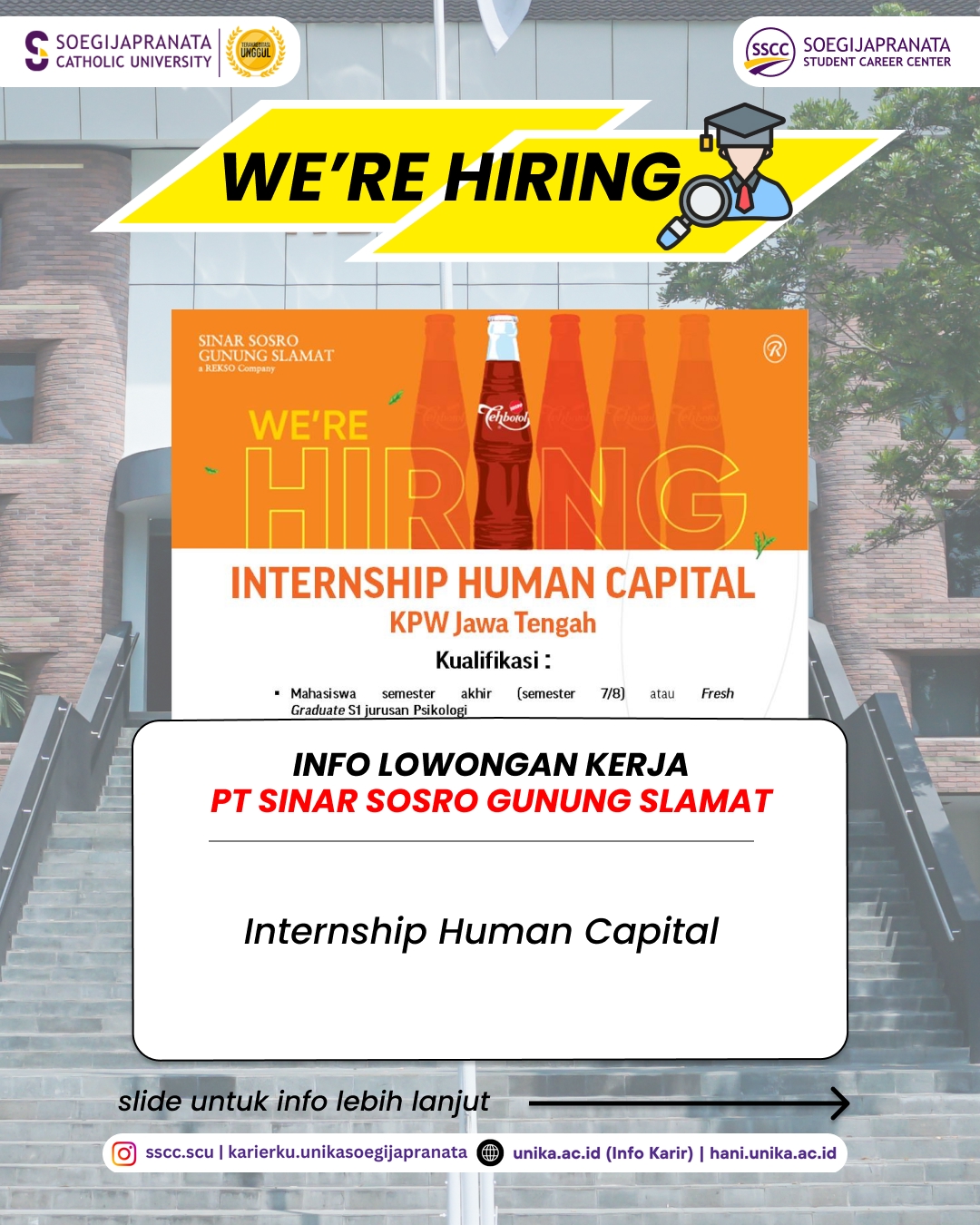 Loker Oktober 2025 – PT Sinar Sosro Gunung Slamat || Job Vacancy