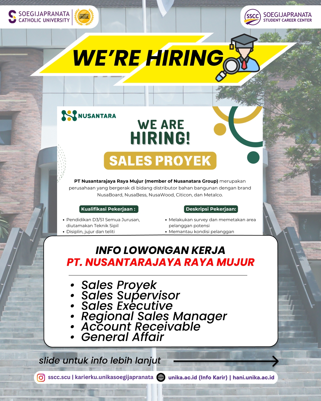 Loker Oktober 2025 – PT. NUSANTARAJAYA RAYA MUJUR || Job Vacancy