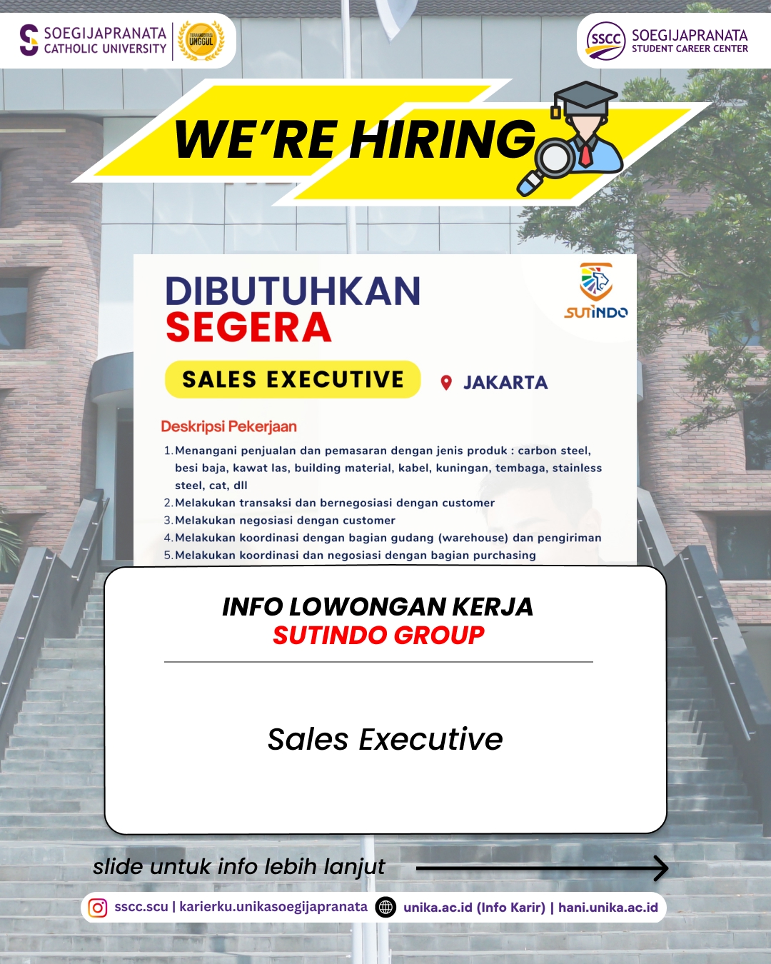 Loker Oktober 2025 – Sutindo Group || Job Vacancy
