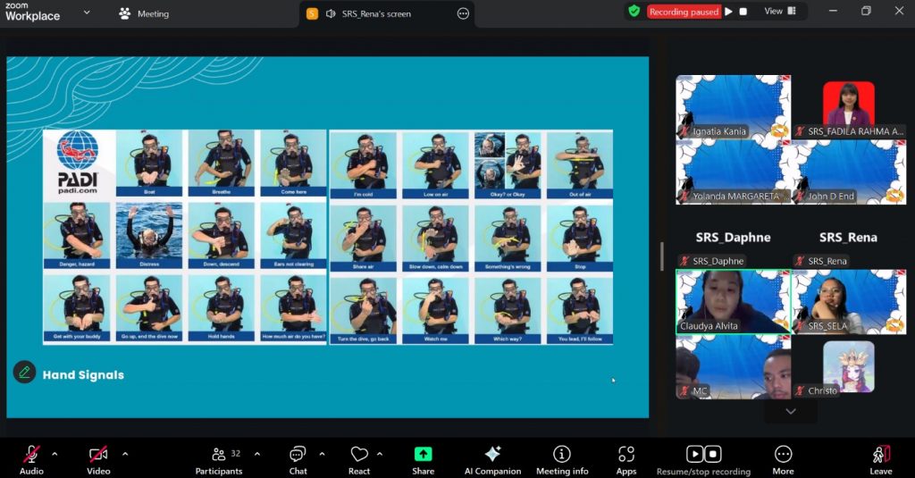 Webinar UKM SARAS SCU Ajak Selami Dunia Diving Webinar UKM SARAS SCU Ajak Selami Dunia Diving