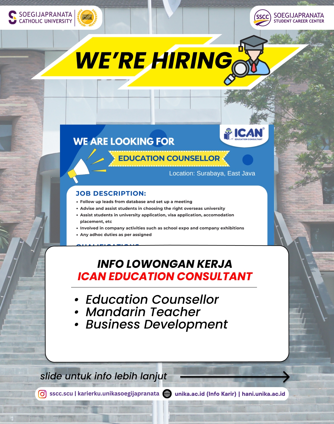 Loker November 2025 – ICAN Education Consultant || Job Vacancy