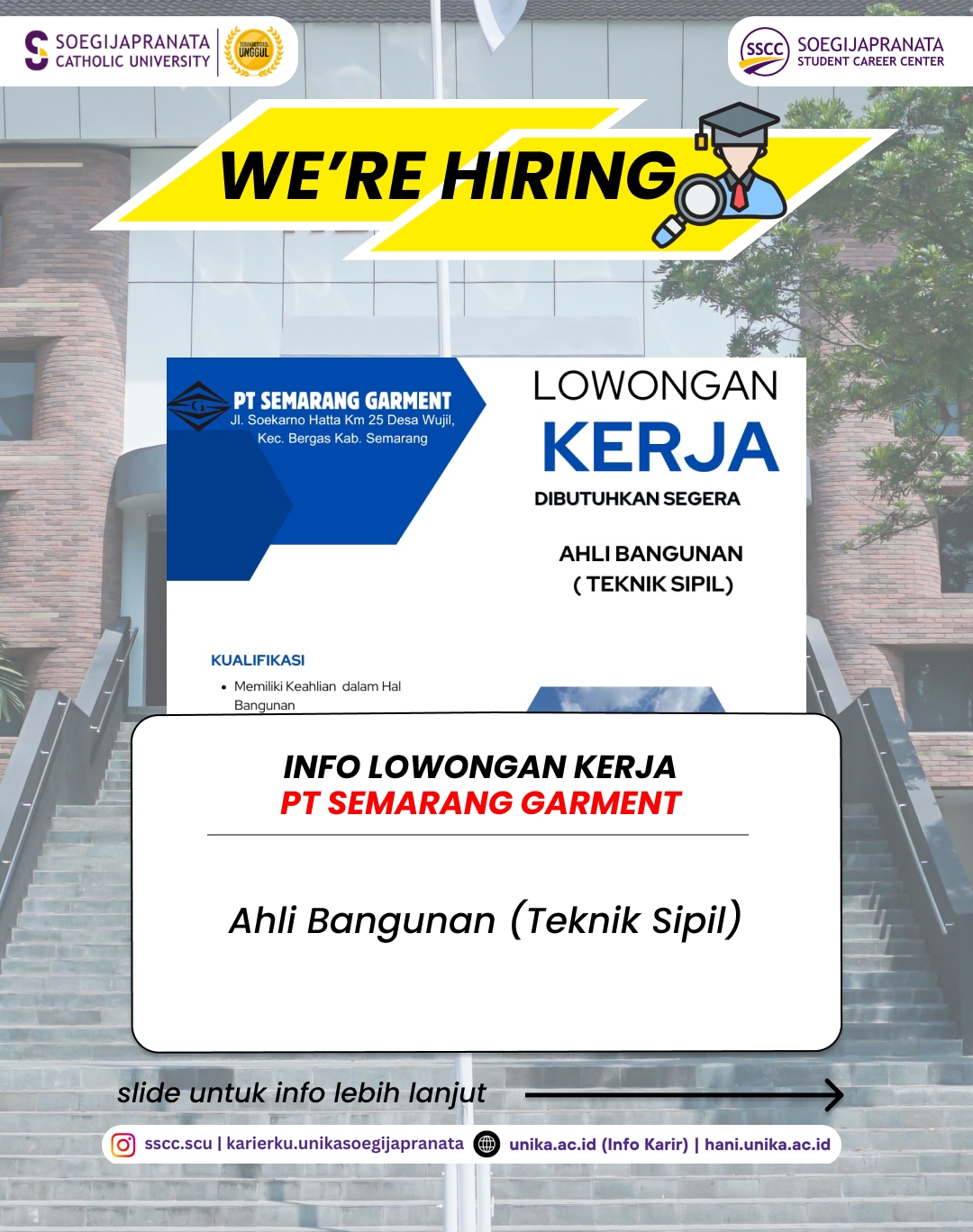 Loker November 2025 – PT Semarang Garment || Job Vacancy