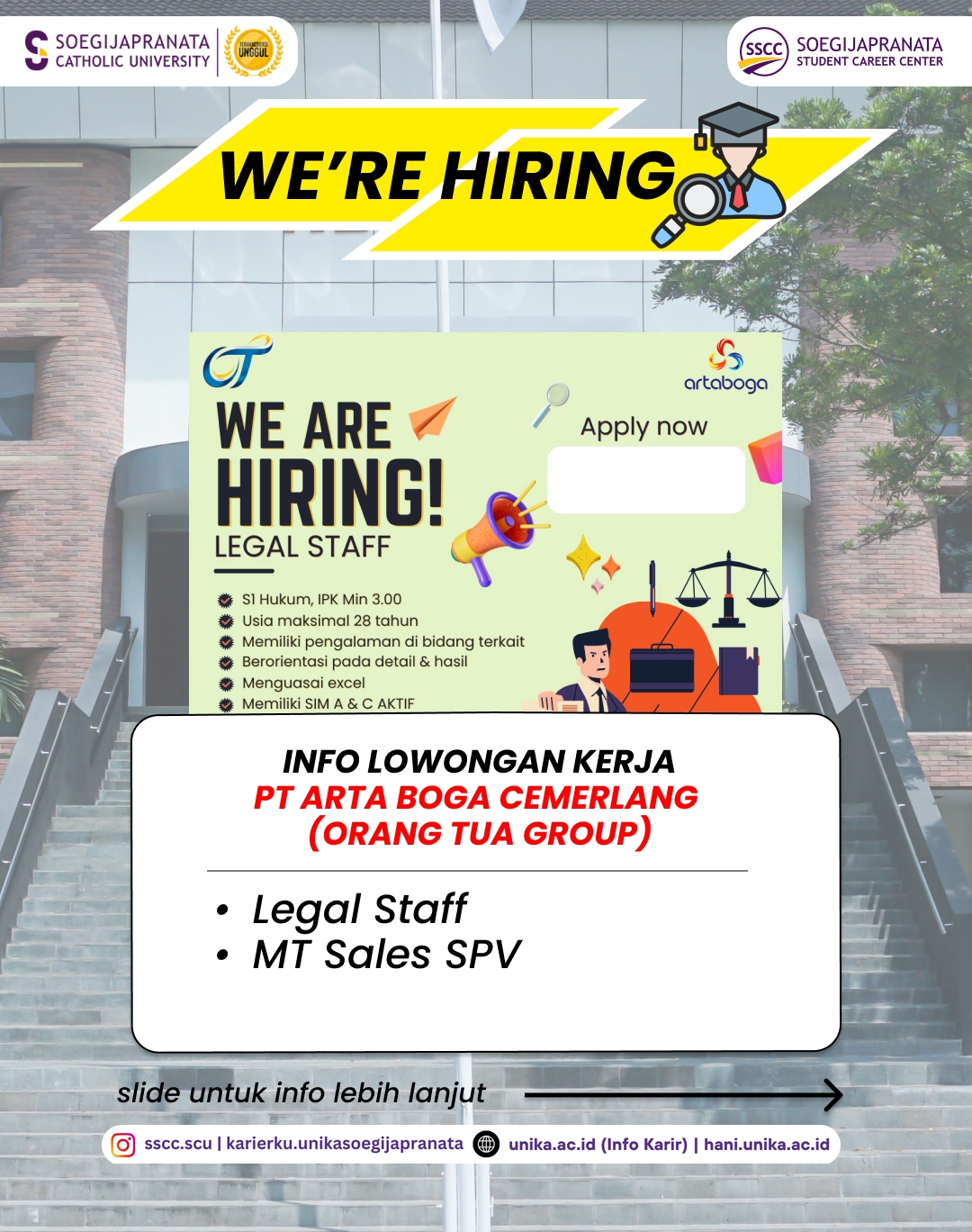Loker November 2025 – PT Arta Boga Cemerlang (Orang Tua Group) || Job Vacancy