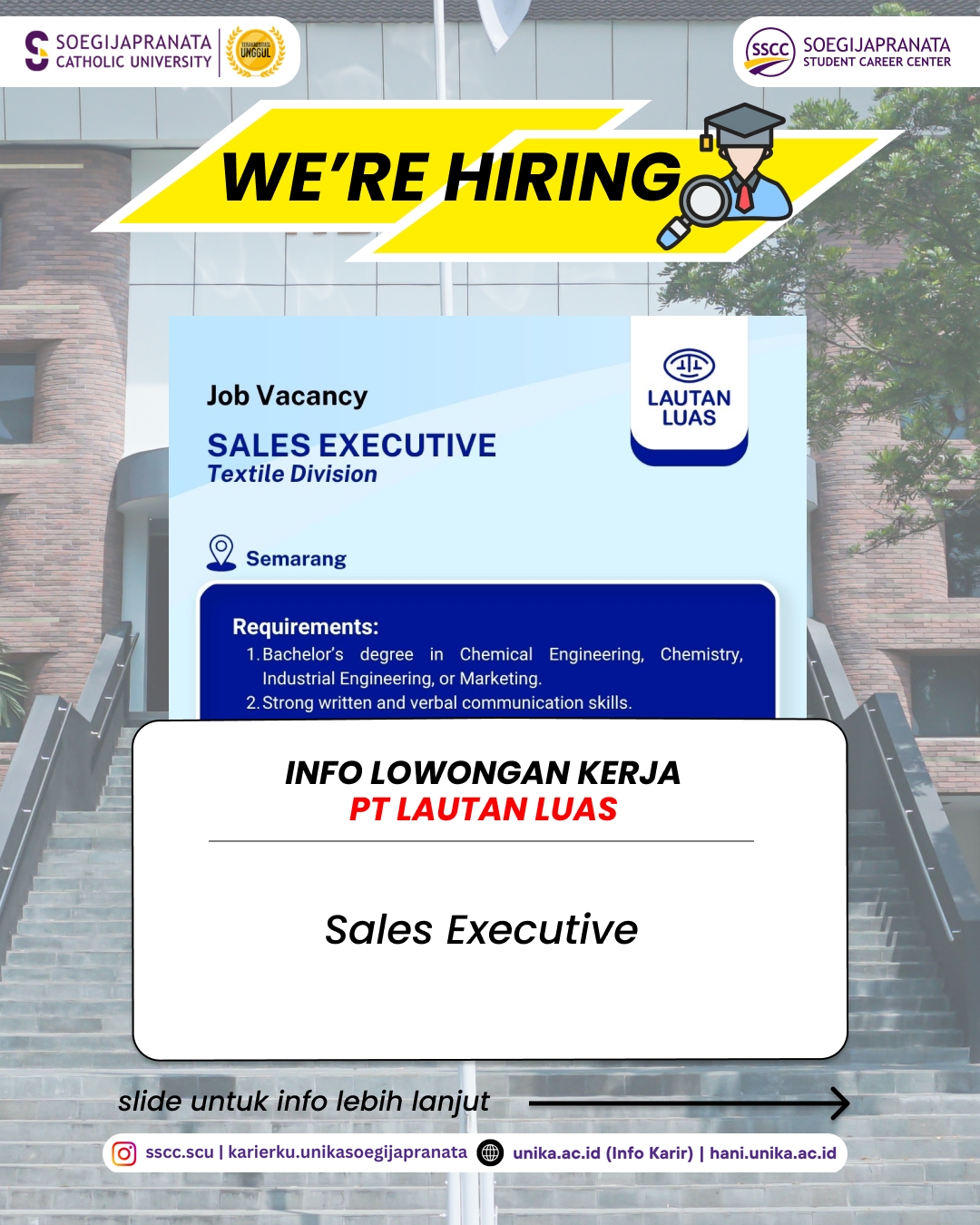 Loker November 2025 – PT Lautan Luas || Job Vacancy