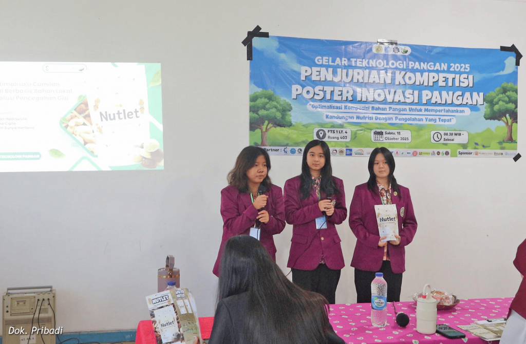 Juarai Lomba Poster Inovasi Pangan, Mahasiswa FTP SCU Kenalkan Camilan Sehat dari Kacang-Kacangan