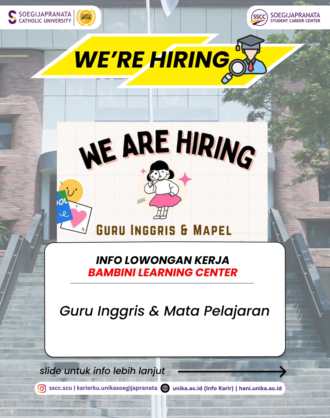 Loker Desember 2025 – Bambini Learning Center || Job Vacancy