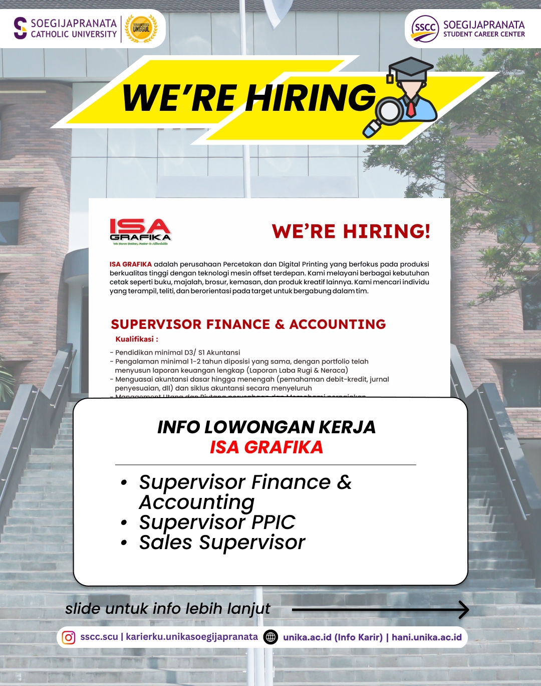 Loker Desember 2025 – ISA GRAFIKA || Job Vacancy