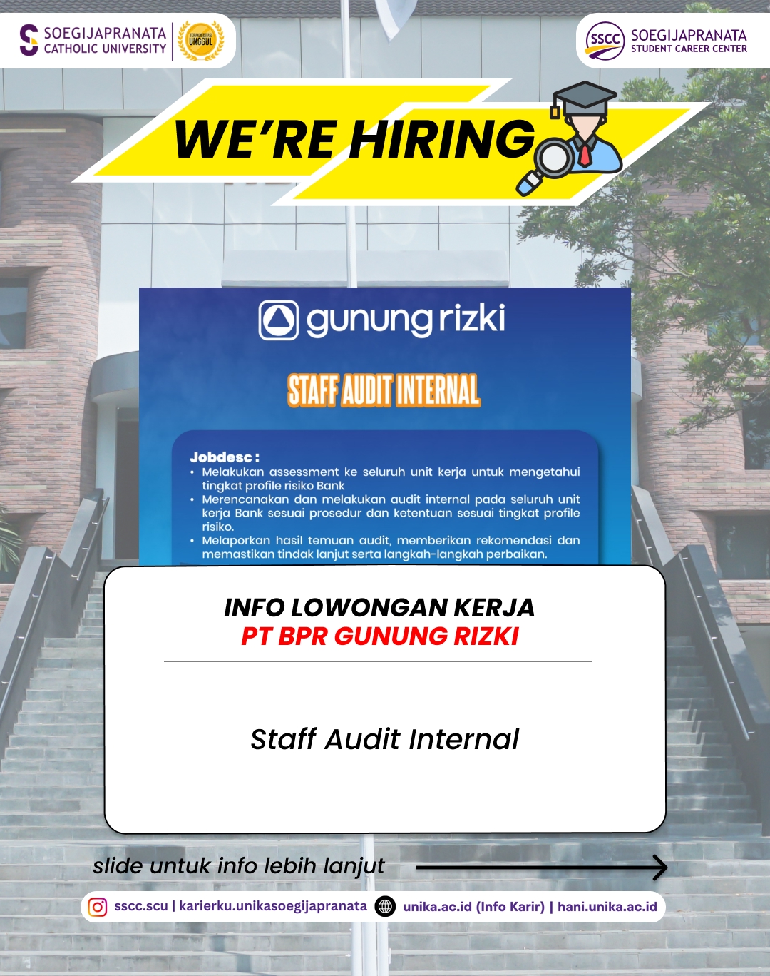 Loker Desember 2025 – PT BPR Gunung Rizki || Job Vacancy