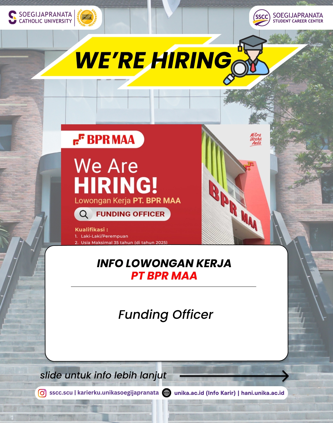 Loker Desember 2025 – PT BPR MAA || Job Vacancy