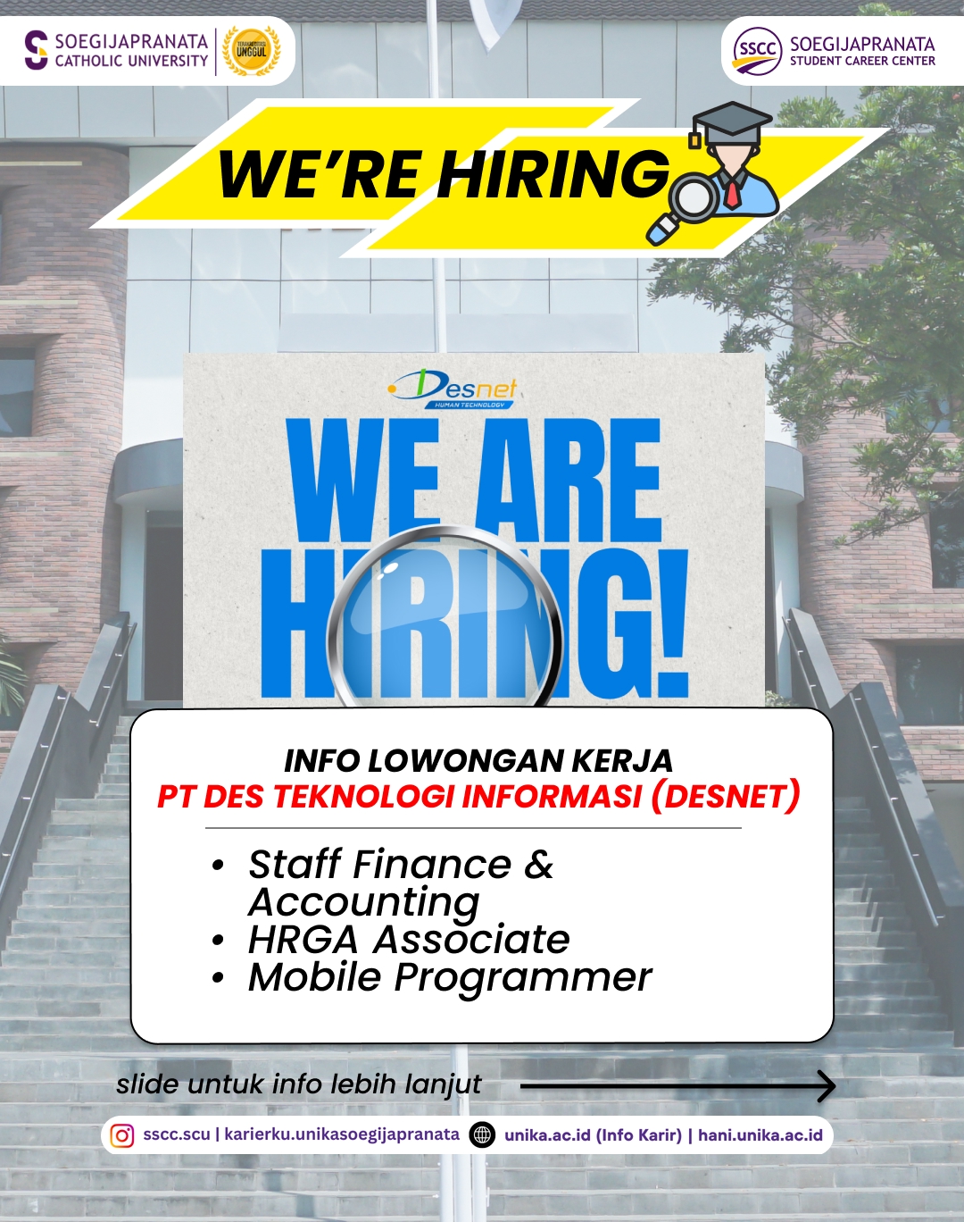 Loker Desember 2025 – PT DES Teknologi Informasi (DESNET) || Job Vacancy