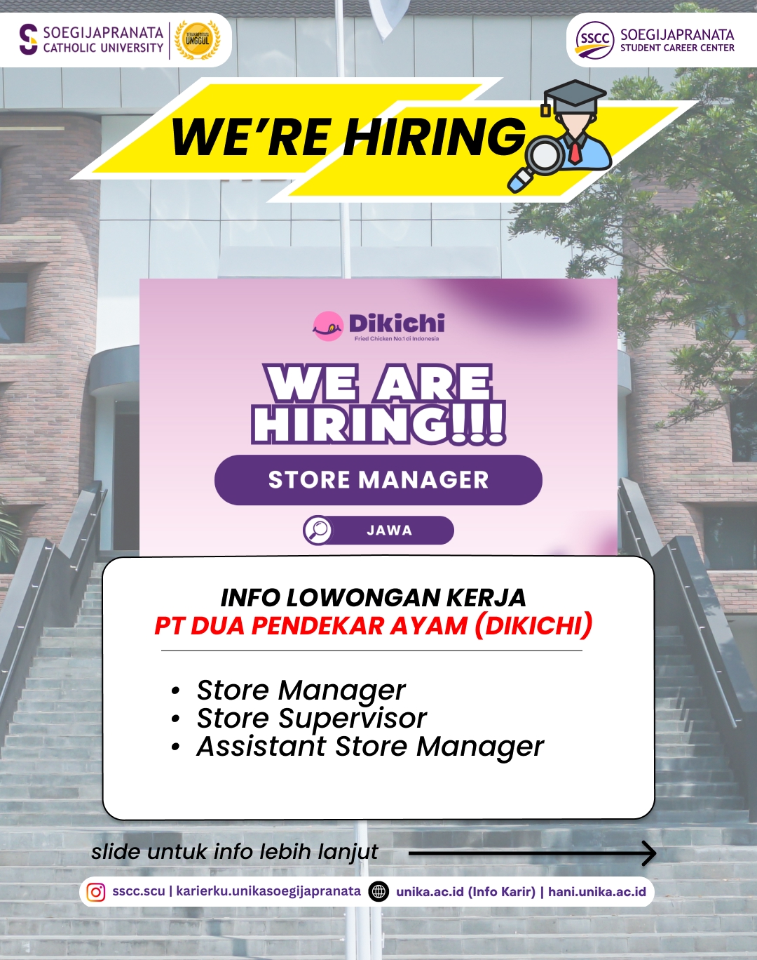 Loker Desember 2025 – PT Dua Pendekar Ayam || Job Vacancy