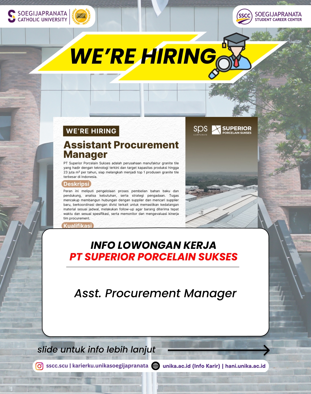 Loker Desember 2025 – PT Superior Porcelain Sukses || Job Vacancy