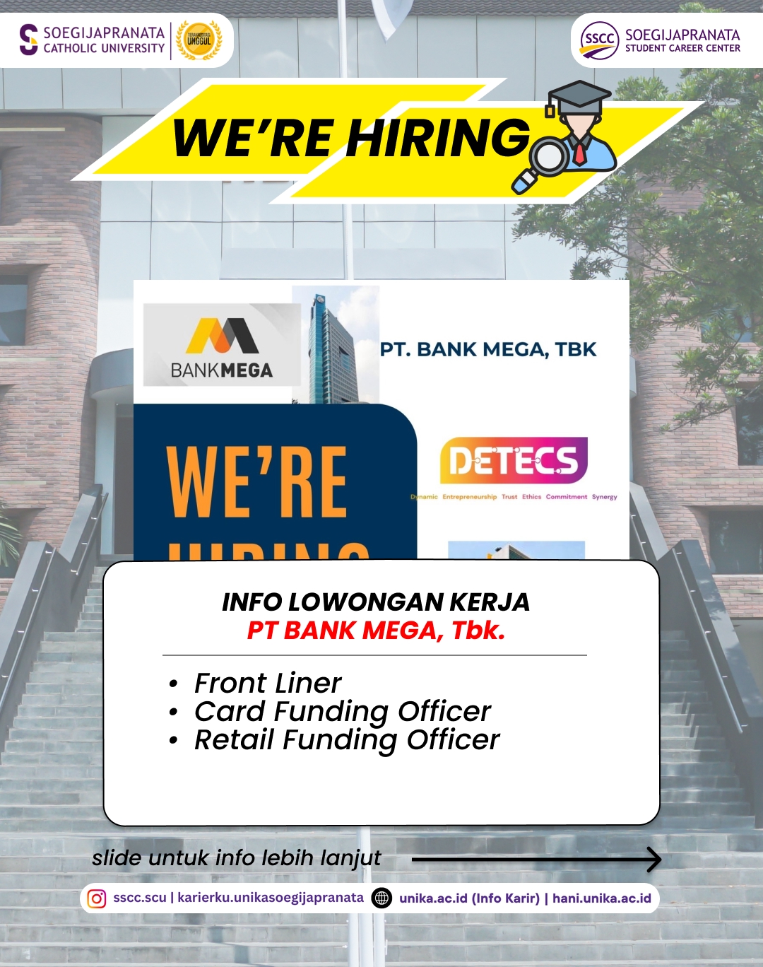 Loker Desember 2025 – PT Bank Mega, Tbk. || Job Vacancy