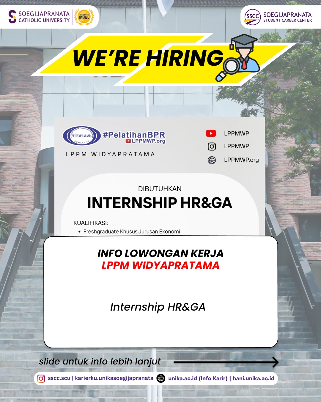 Loker Januari 2026 – LPPM Widyapratama || Job Vacancy