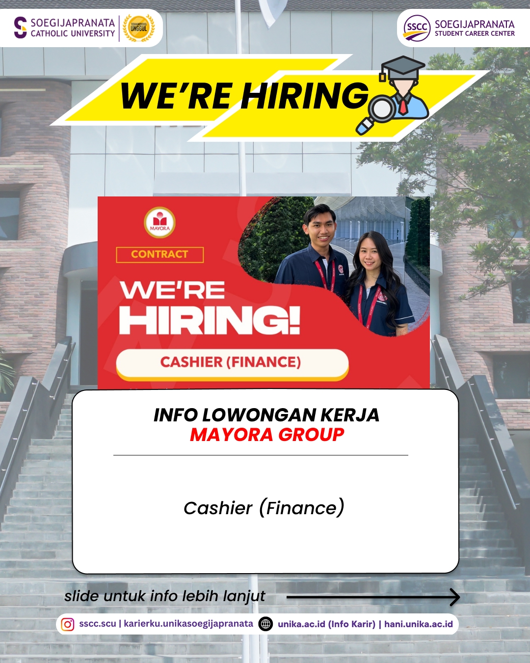 Loker Januari 2026 – Mayora Group || Job Vacancy