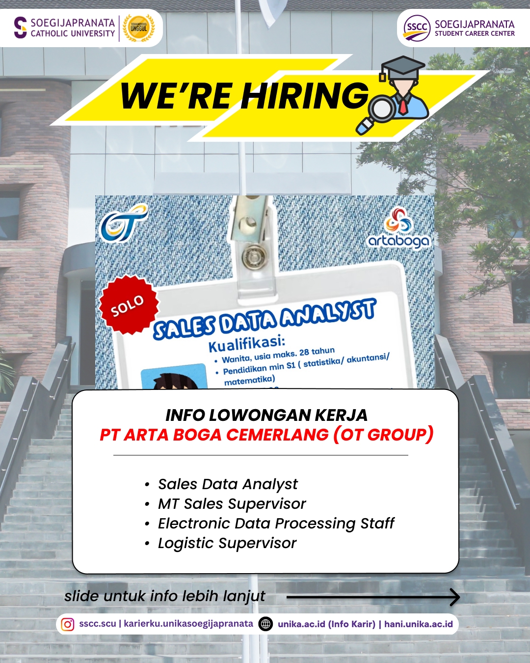 Loker Januari 2026 – PT Arta Boga Cemerlang (OT Group) || Job Vacancy