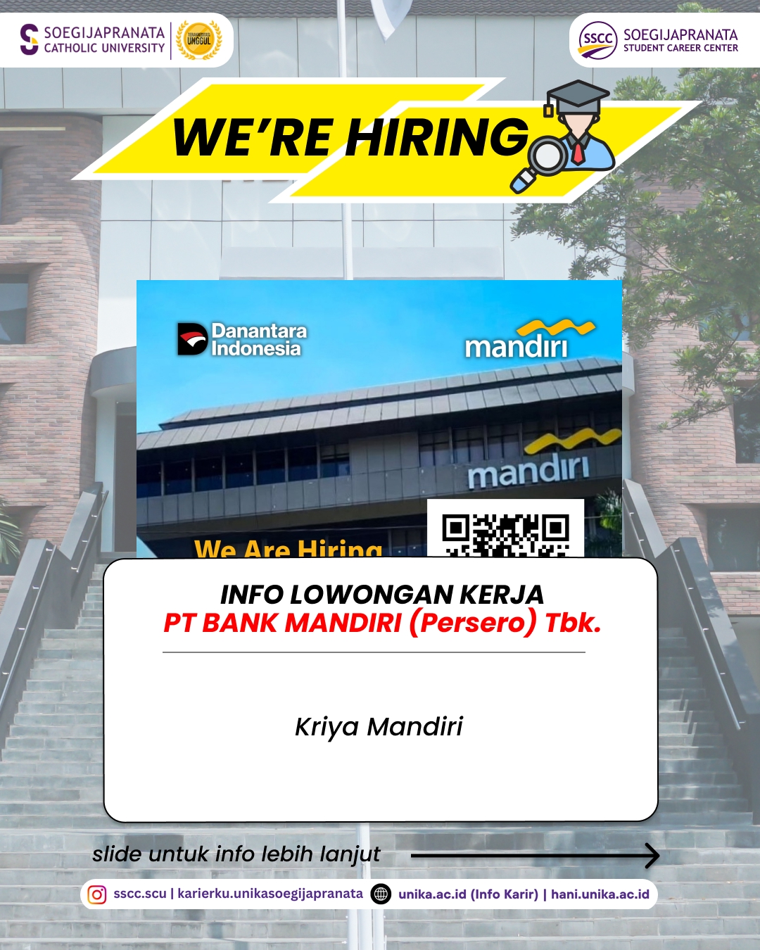 Loker Januari 2026 – PT Bank Mandiri (Persero) Tbk. || Job Vacancy