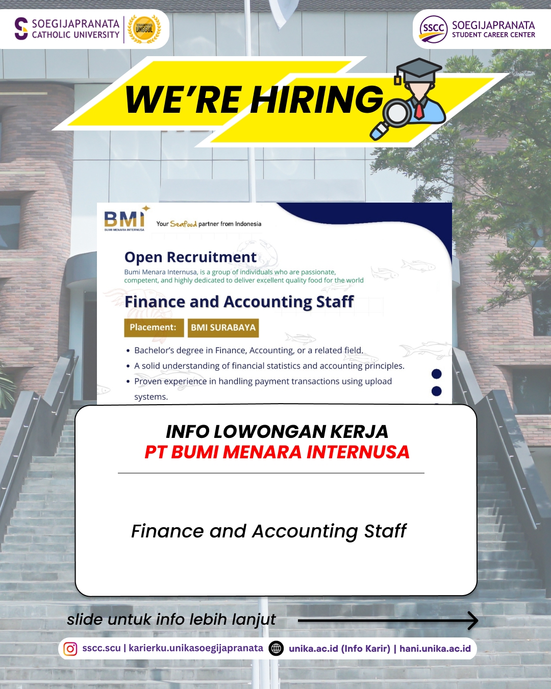 Loker Januari 2026 – PT Bumi Menara Internusa (BMI) || Job Vacancy