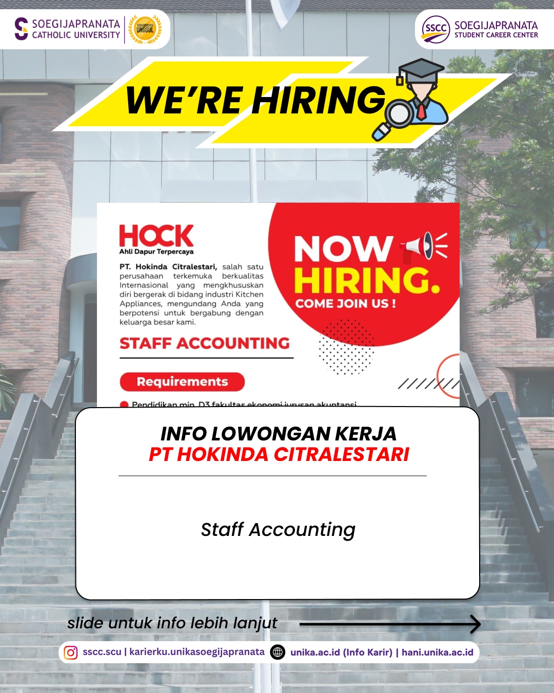 Loker Januari 2026 – PT Hokinda Citralestari || Job Vacancy